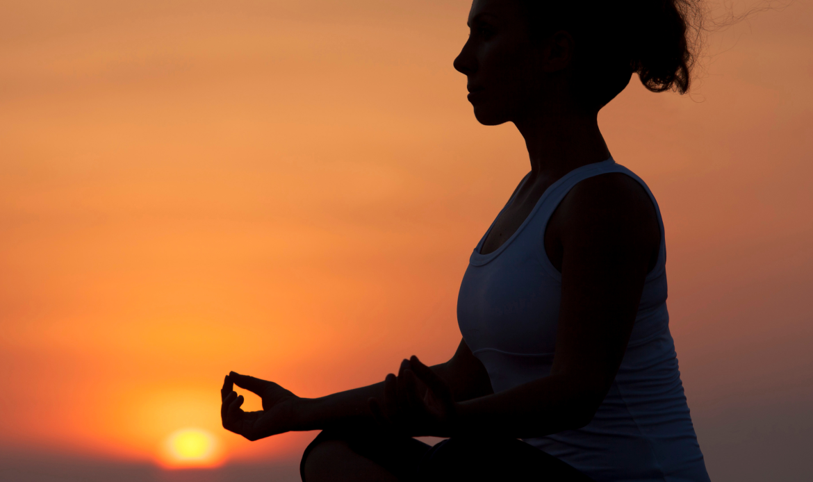 woman meditating