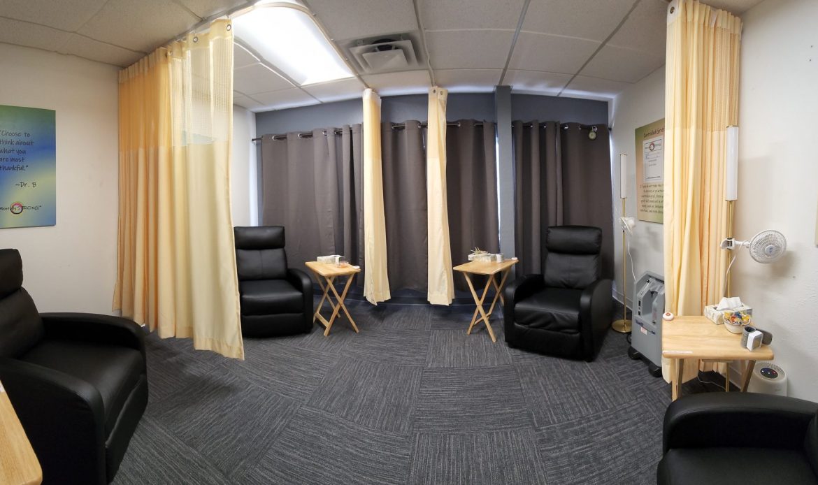 Ketamine treatment room at the Mentally STRONG Clinic