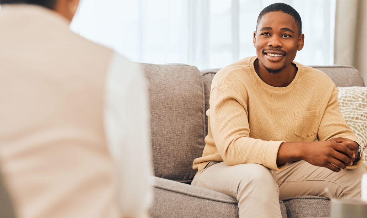 Patient listening during a psychoeducation session.