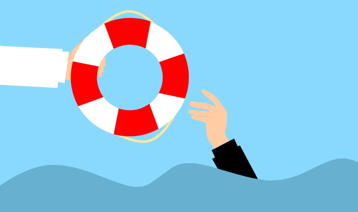 A person reaching for a life preserver, symbolizing the importance of seeking emotionally safe relationships when dealing with emotional immaturity.