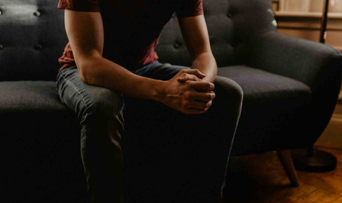 Man on sofa