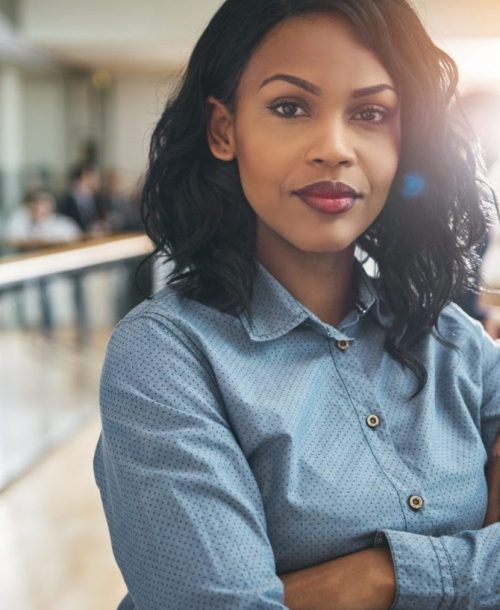 Woman exuding confidence, embodying the concept of Mentally STRONGER.